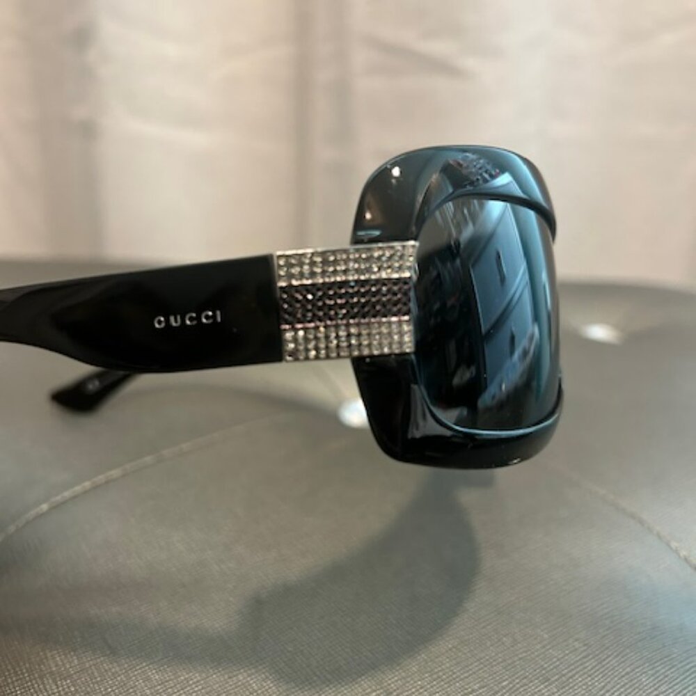 GUCCI Strass Crystal Sunglasses  Black Butterfly GG 2901 - Picture 2 of 8